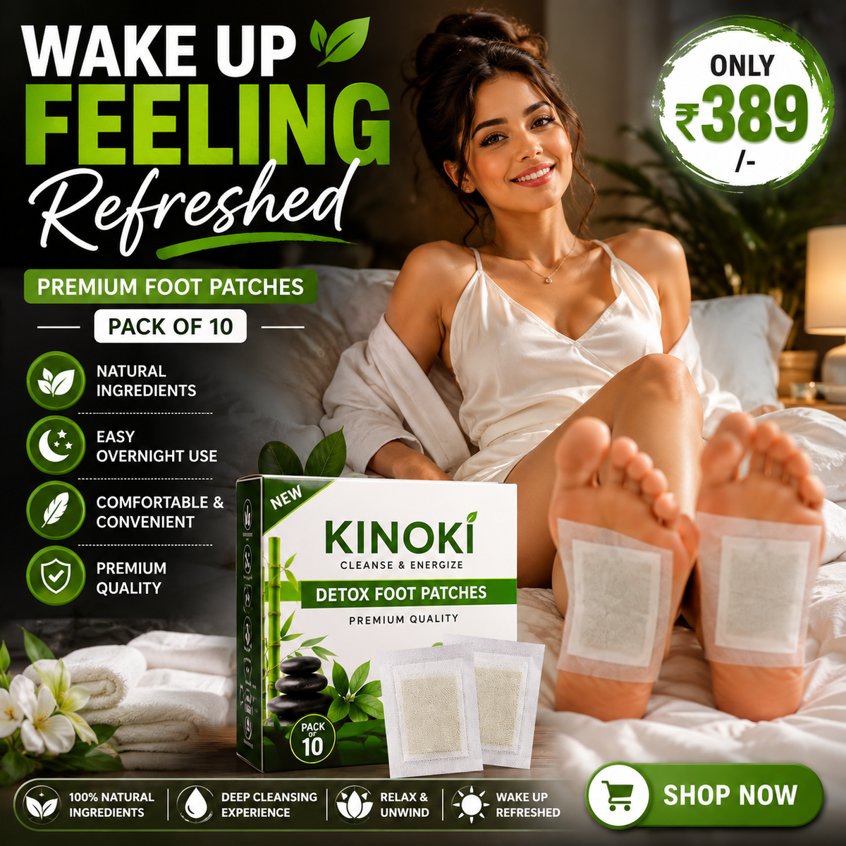 Foot Pads - Kinoki Detox Foot Patches (Pack of 10)